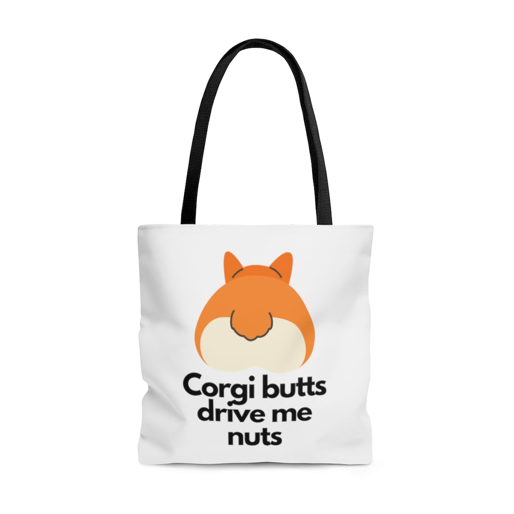 'Corgi Butts Drive Me Nuts' Tote Bag