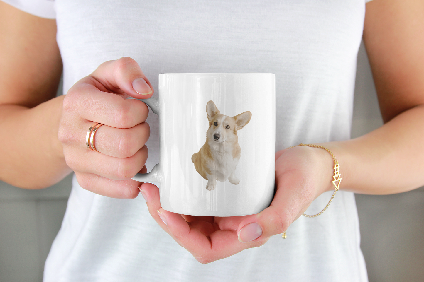 'Curious Corgi' Ceramic Mug 11oz