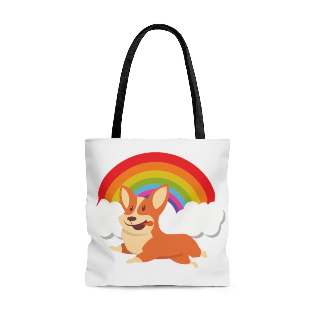 'Rainbow Corgi' Tote Bag