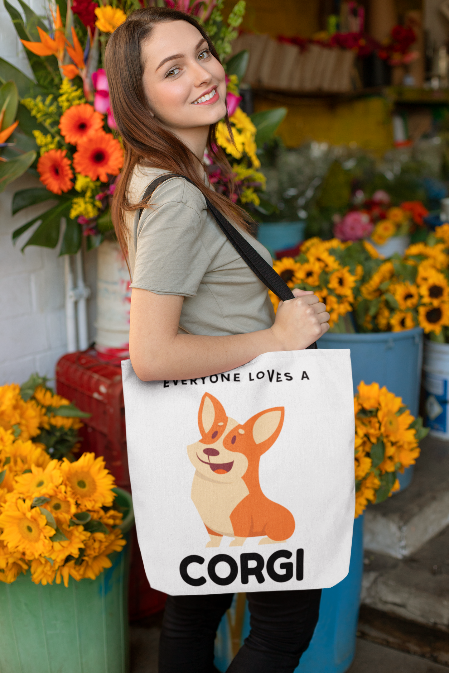 'Everyone Loves A Corgi' Tote Bag