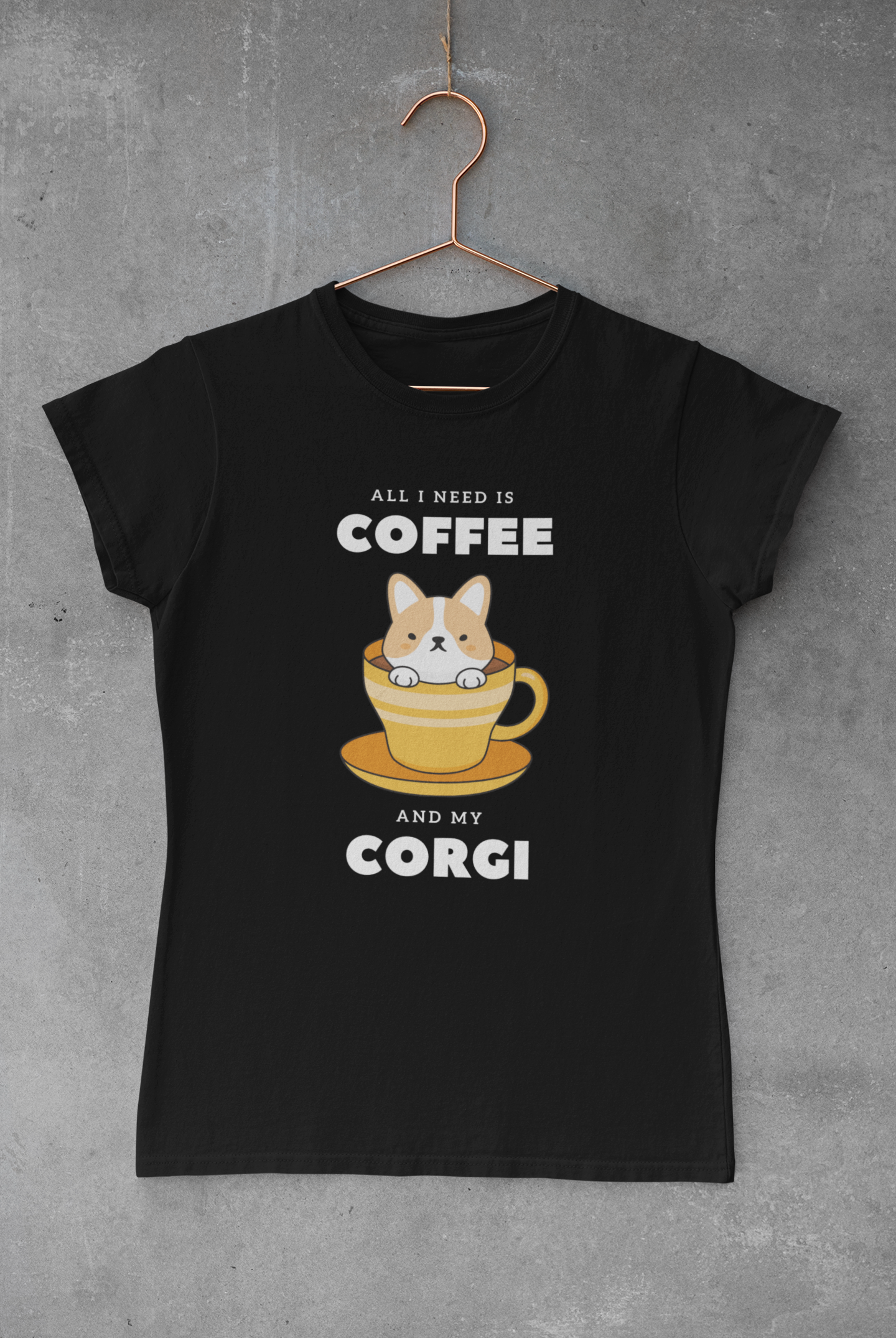 'All I Need Is Coffee & My Corgi' Short-Sleeve Unisex T-Shirt
