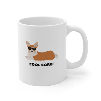 'Cool Corgi' Ceramic Mug 11oz