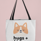 'Hugs + Kisses' Tote Bag