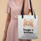 'Hugs + Kisses' Tote Bag