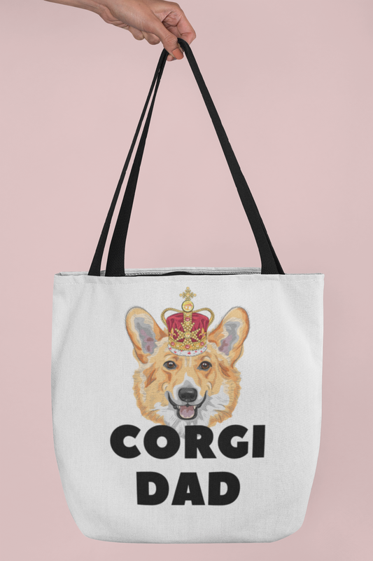 'King Corgi Dad' Tote Bag