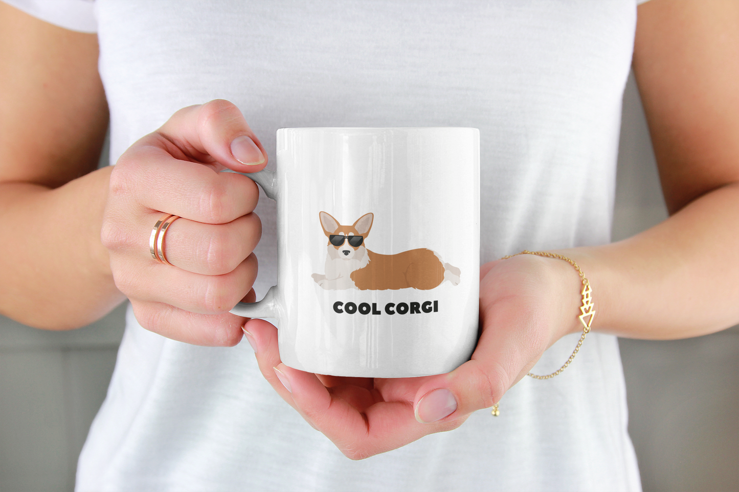 'Cool Corgi' Ceramic Mug 11oz