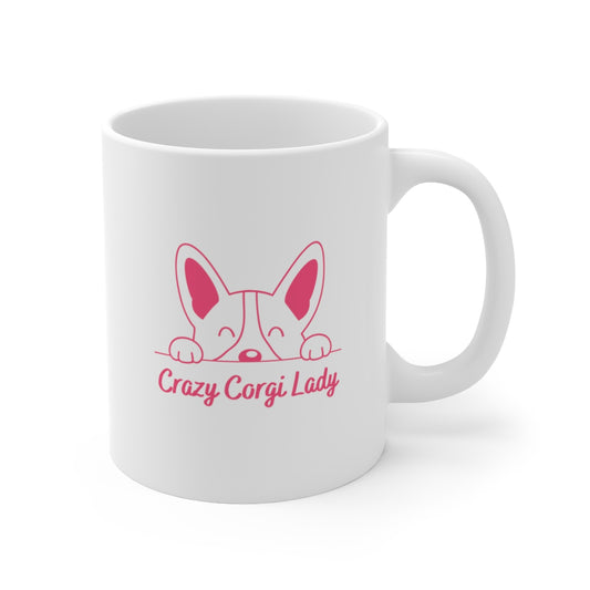 'Crazy Corgi Lady' Ceramic Mug 11oz
