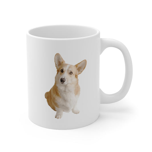 'Curious Corgi' Ceramic Mug 11oz