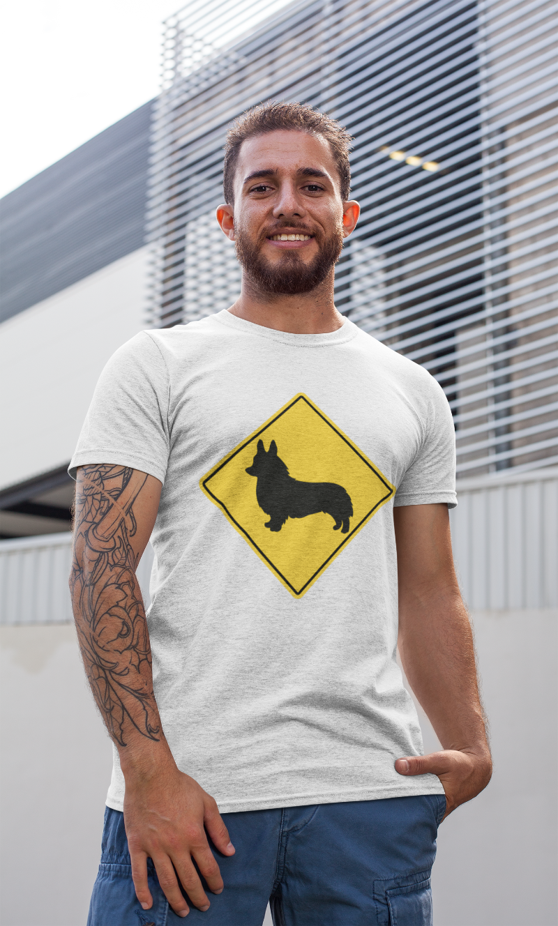 'Corgi Crossing' Unisex Jersey Short Sleeve T-Shirt