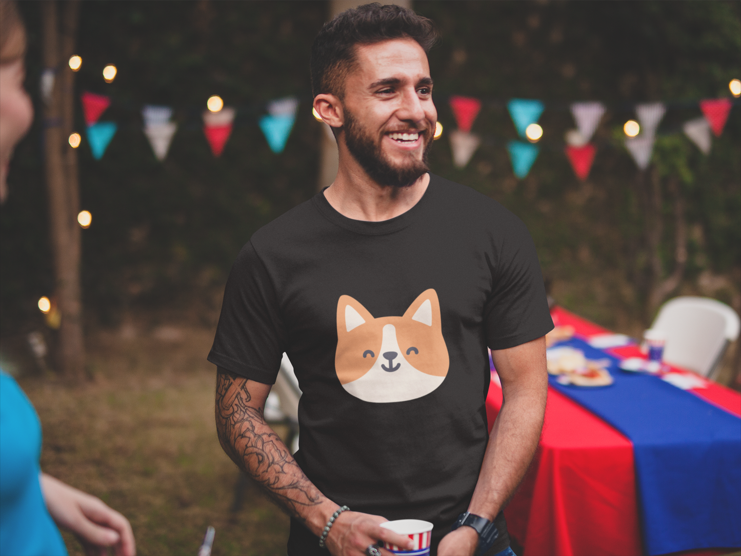 'Happy Corgi' Short-Sleeve Unisex T-Shirt