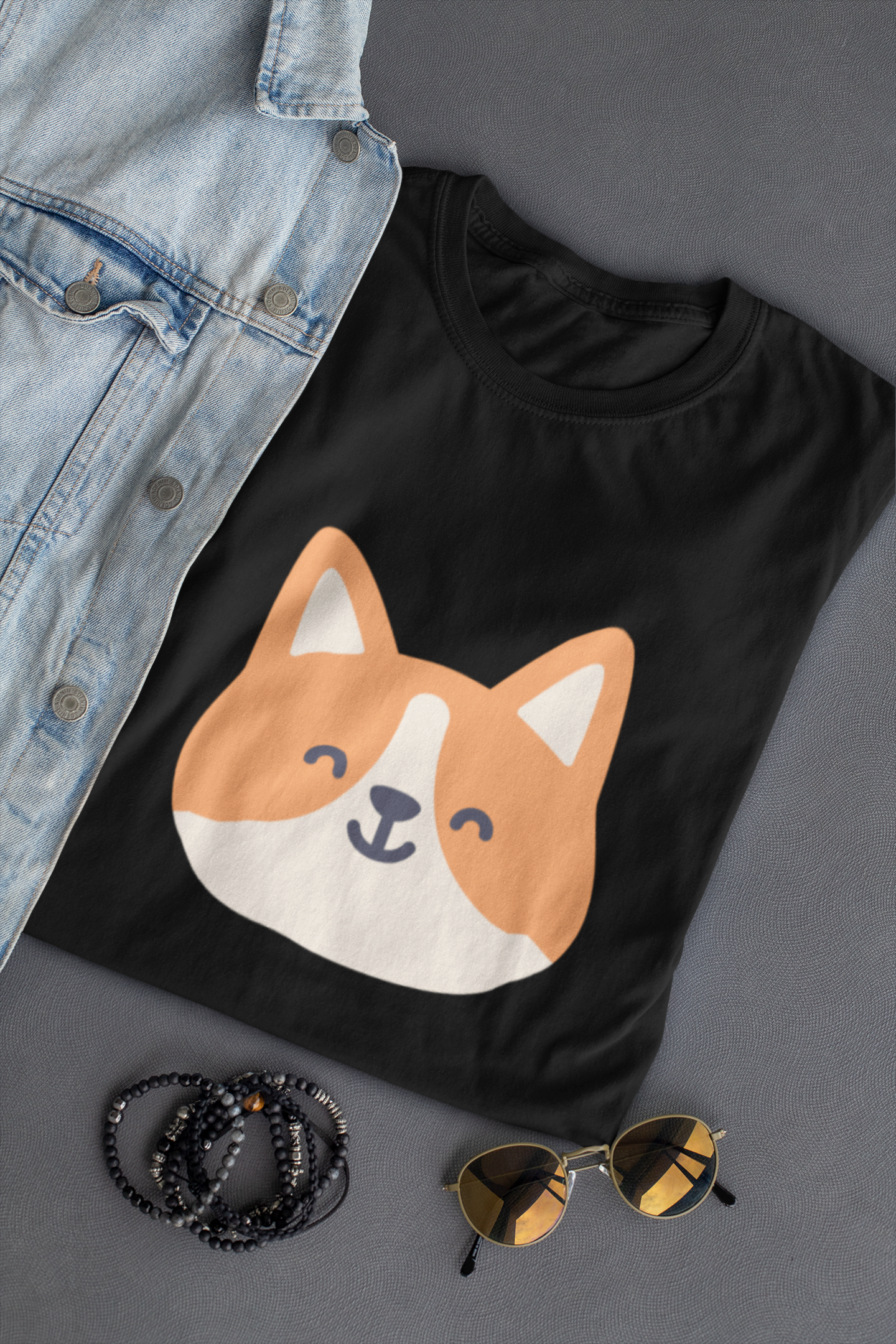 'Happy Corgi' Short-Sleeve Unisex T-Shirt