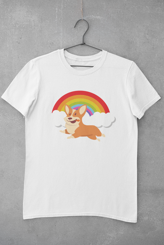 'Rainbow Corgi' Short-Sleeve Unisex T-Shirt