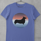 'Sunset Retro Corgi' Unisex Jersey Short Sleeve T-Shirt