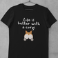 'Life Is Better With A Corgi' Unisex Jersey Short Sleeve T-Shirt