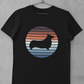 'Sunset Retro Corgi' Unisex Jersey Short Sleeve T-Shirt