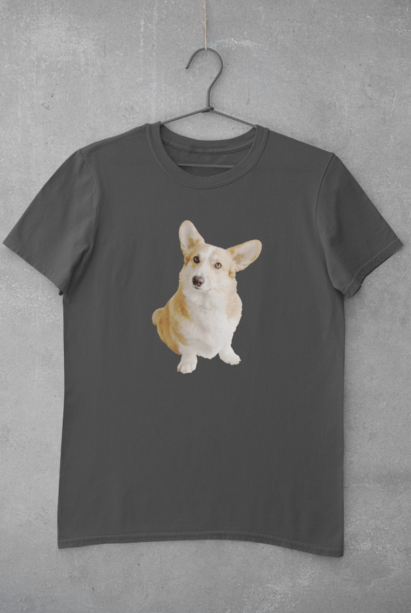 Curious Corgi' Unisex Jersey Short Sleeve T-Shirt