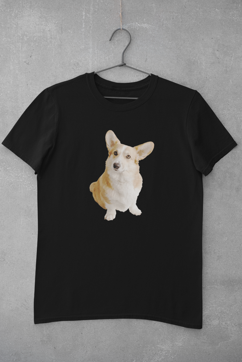 'Curious Corgi' Unisex Jersey Short Sleeve T-Shirt