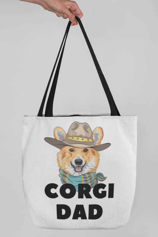 'Howdy Corgi Dad' Tote Bag
