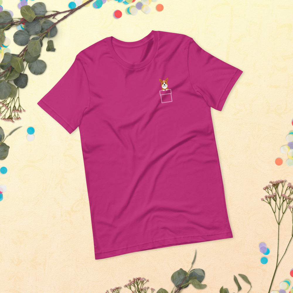'Pocket Corgi 2' Short-Sleeve Unisex T-Shirt