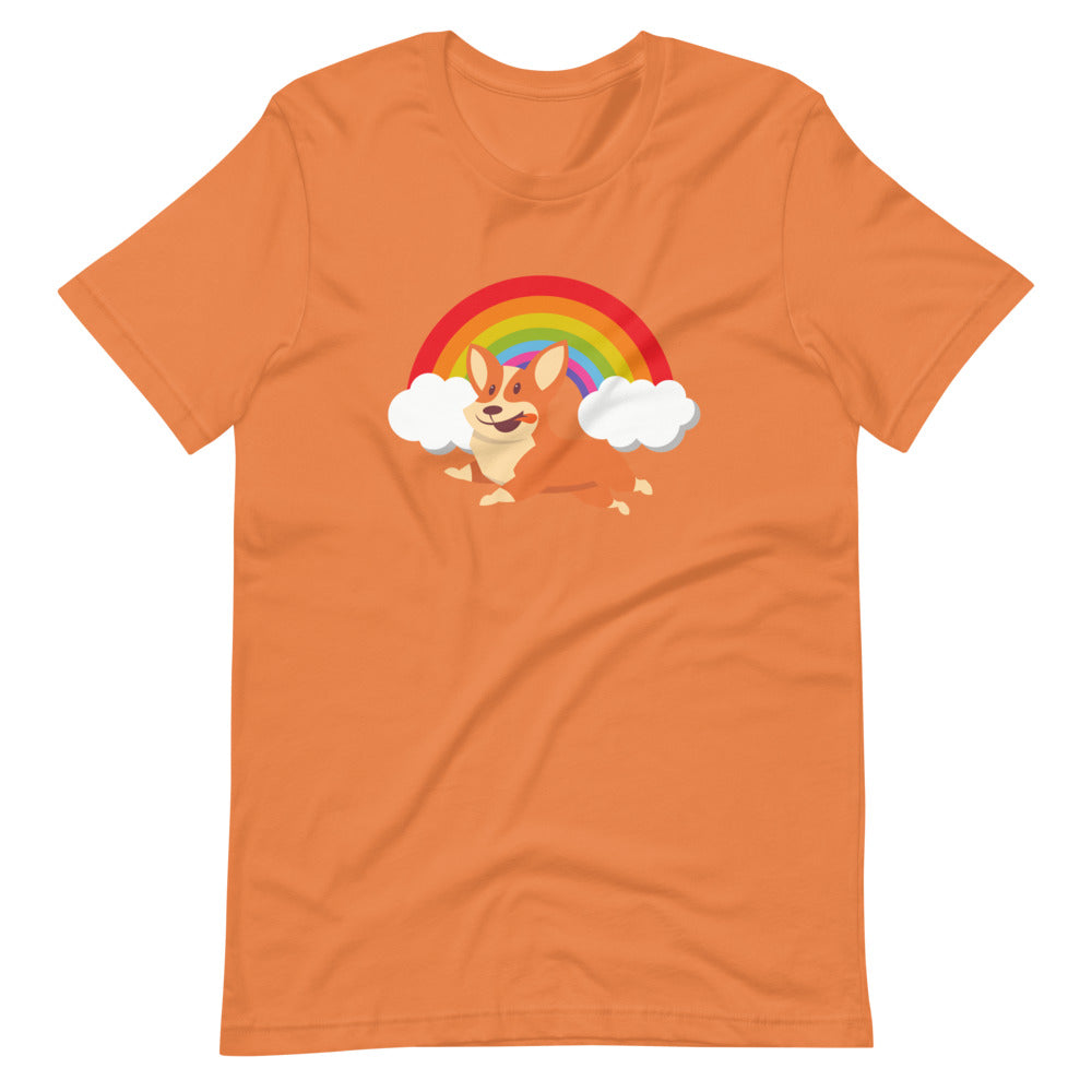 'Rainbow Corgi' Short-Sleeve Unisex T-Shirt