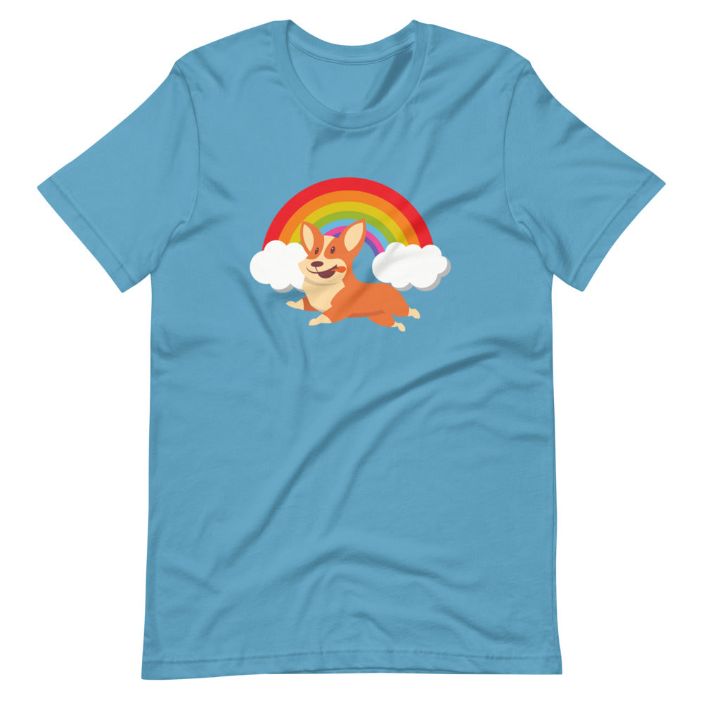 'Rainbow Corgi' Short-Sleeve Unisex T-Shirt