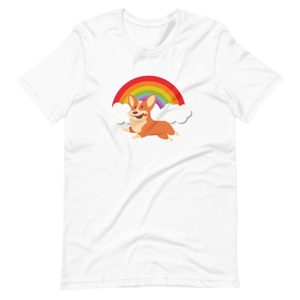 'Rainbow Corgi' Short-Sleeve Unisex T-Shirt