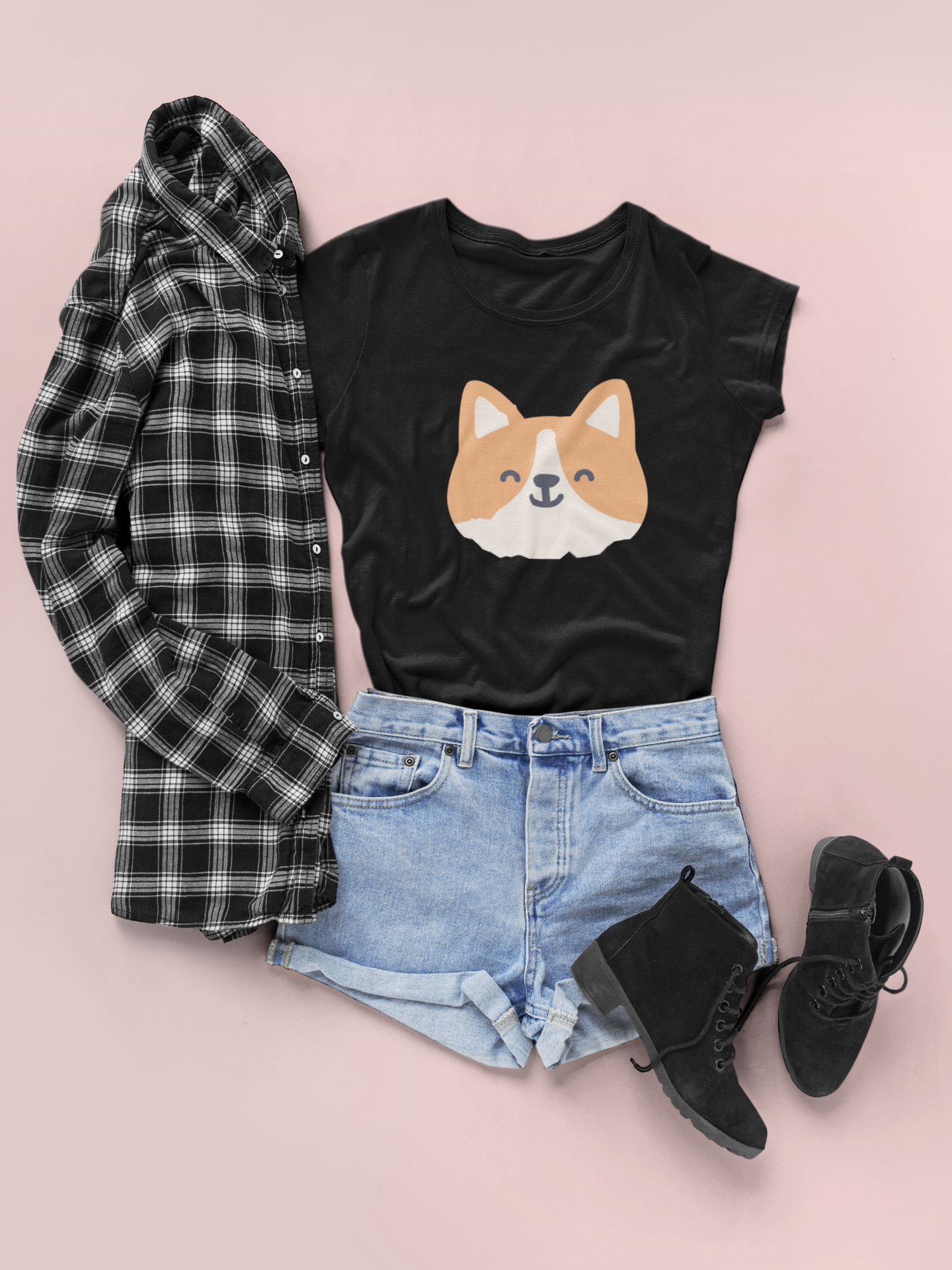 'Happy Corgi' Short-Sleeve Unisex T-Shirt