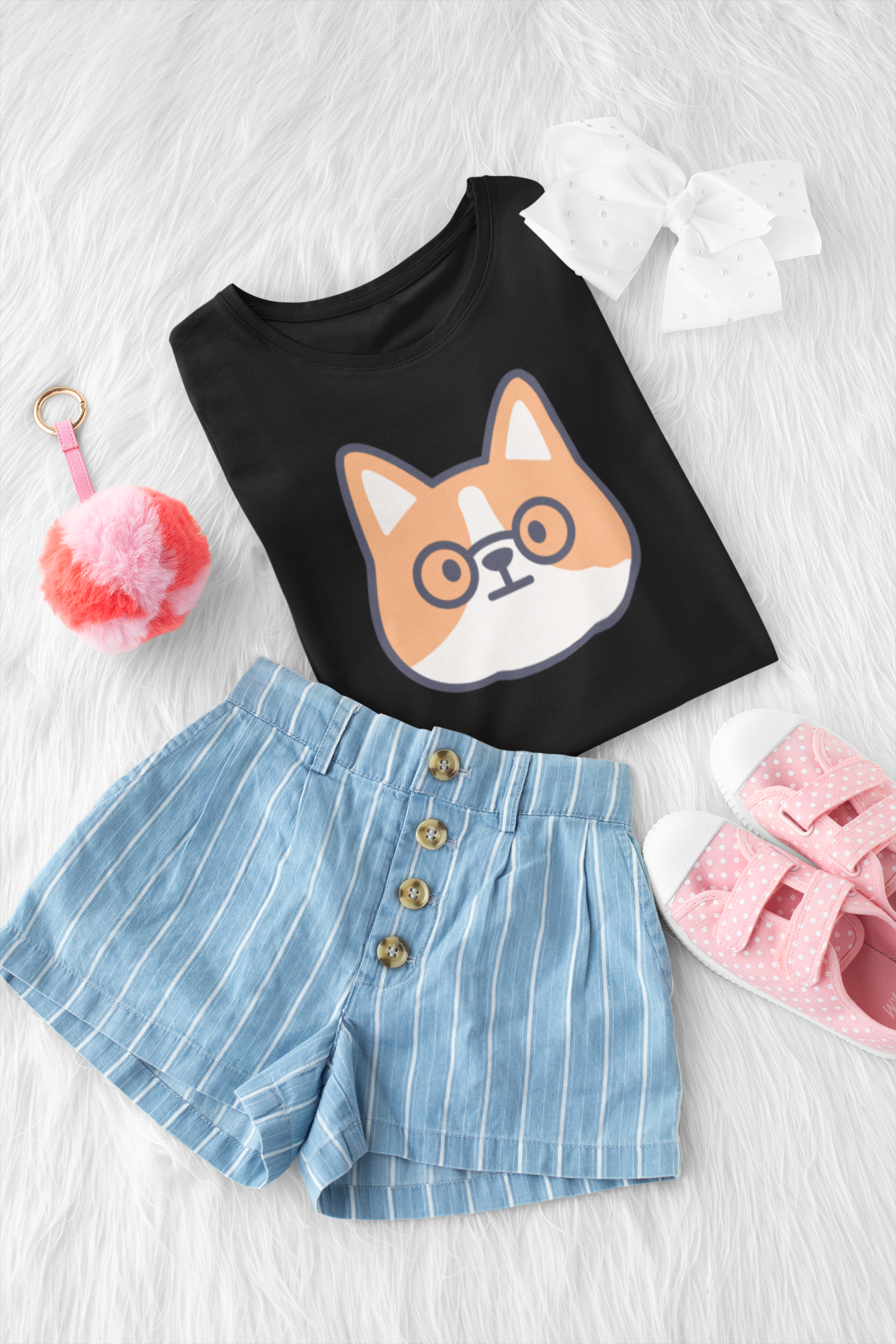 'Nerdy Corgi' Short-Sleeve Unisex T-Shirt